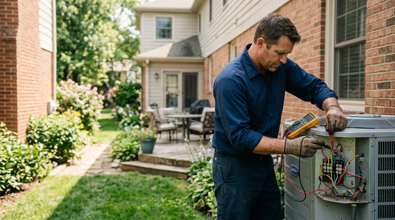 HVAC technician working near Baileyville, IL